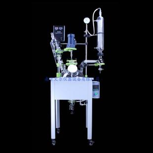 50L单层玻璃反应釜多功能玻璃反应器50L单层反应釜反应釜