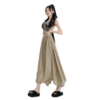 KRO半身裙多巴胺国风A字