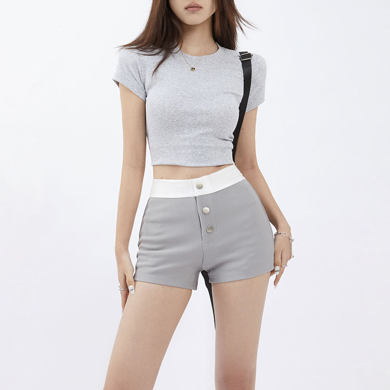 KRO包臀热裤五分高腰显瘦