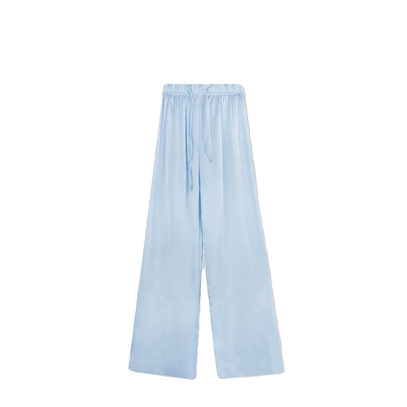 KRO垂感抽绳丝滑休闲裤2024夏季新款凉感百搭显瘦高腰德芙裤