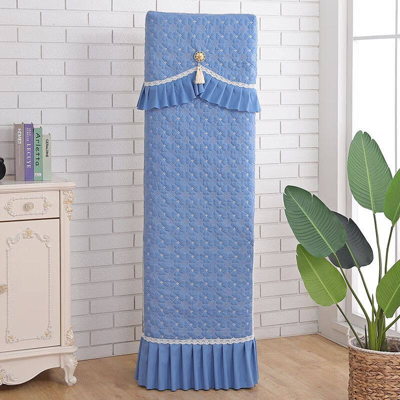 客厅柜机罩立式柜式空调套开机不取2P3匹空调防尘罩P梅花-蓝色(开