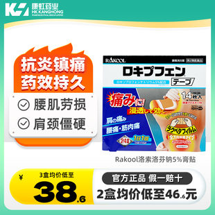 日本进口镇痛膏贴洛索洛芬钠镇痛贴腰酸背痛肩周炎腱鞘炎跌打扭伤