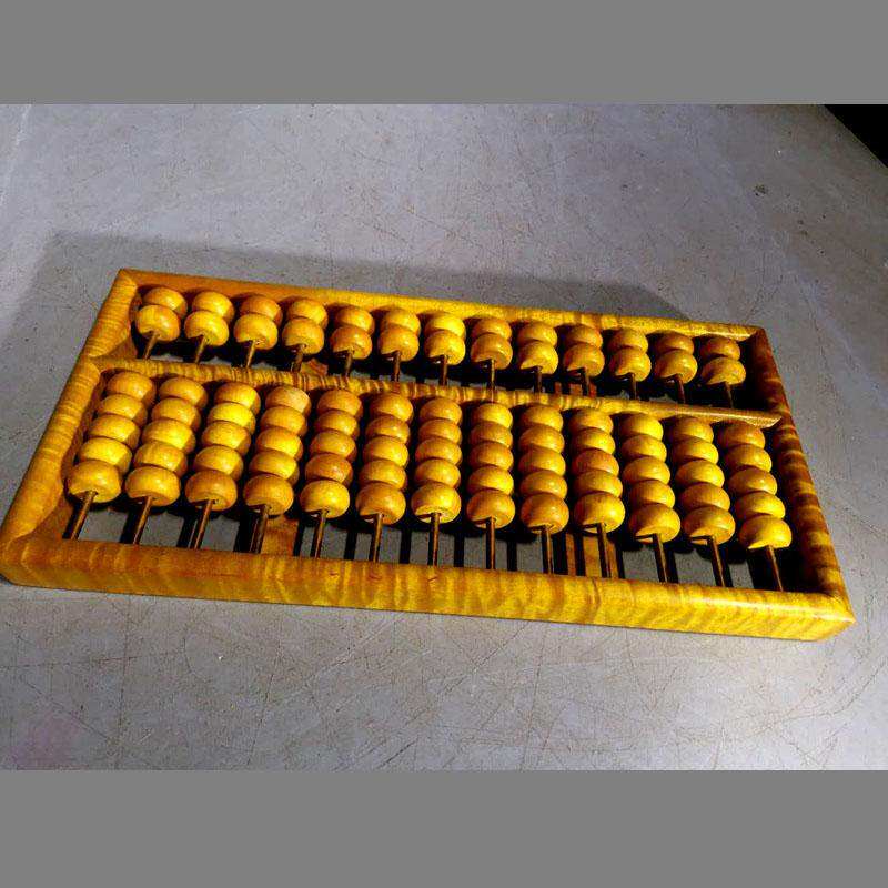 正宗红木算盘木质老式13规金丝楠木珠算益智文房四宝摆件复古卯榫