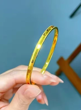 金店同款爆闪凹面马赛克手镯