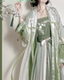 款 原创汉服女 齐腰褶裙绿色日常套装 春季 铃兰物语 宋制刺绣外衫