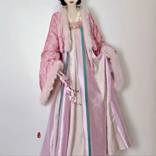 原创汉服女【重回汉唐-云歌赋】唐制加绒披袄齐胸裙套装秋冬季款