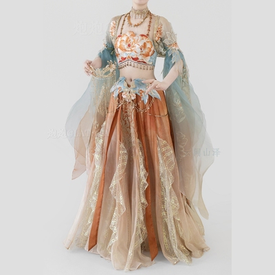 原创汉服女【云间山泽-盈袖】异域风敦煌飞天西域风格情民族服饰