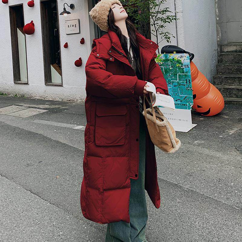 大码女装胖mm高级感长款过膝棉服女冬季加厚保暖新年红棉袄外套潮,女装/女士精品,大码棉服,淘宝优惠券,粉丝福利购,淘宝优惠卷