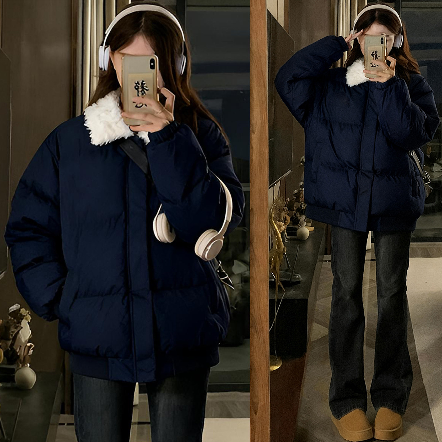 胖mm大码女装韩系慵懒风羊羔毛领棉服女休闲百搭加厚保暖棉衣外套,女装/女士精品,大码棉服,淘宝优惠券,粉丝福利购,淘宝优惠卷