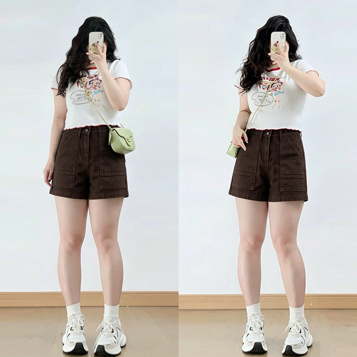 胖mm大码女装时尚减龄牛仔短裤女图片
