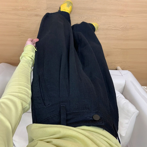 大码女装宽松垂感阔腿牛仔裤女裤