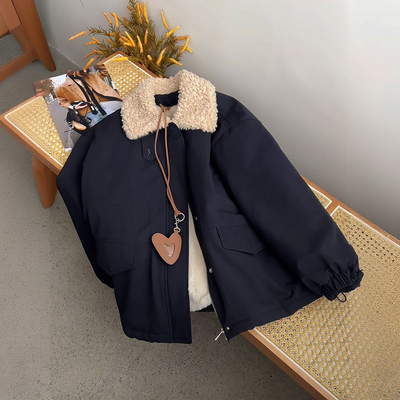 大码女装休闲风高级感加厚外套女