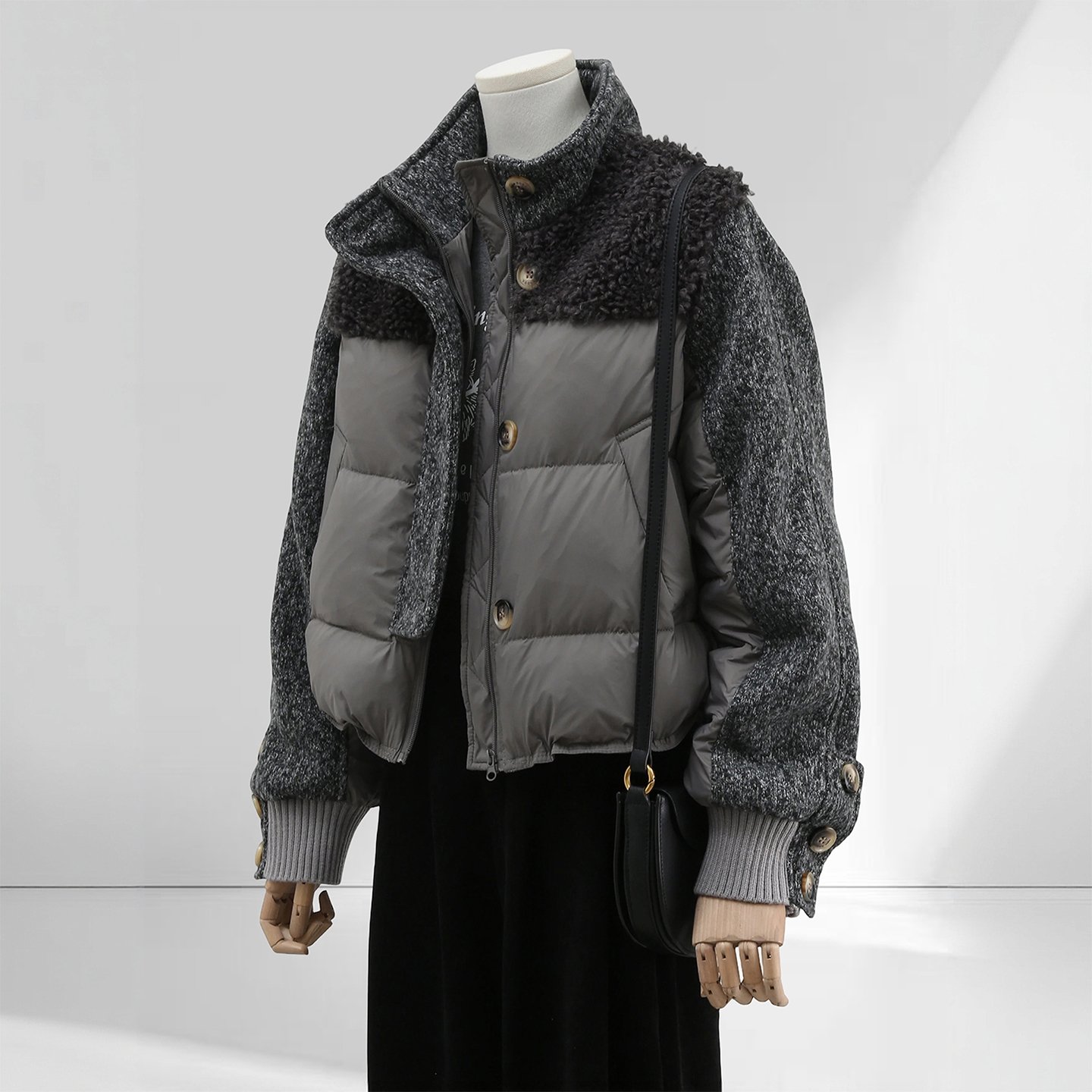 300斤大码女装美式复古立领棉衣