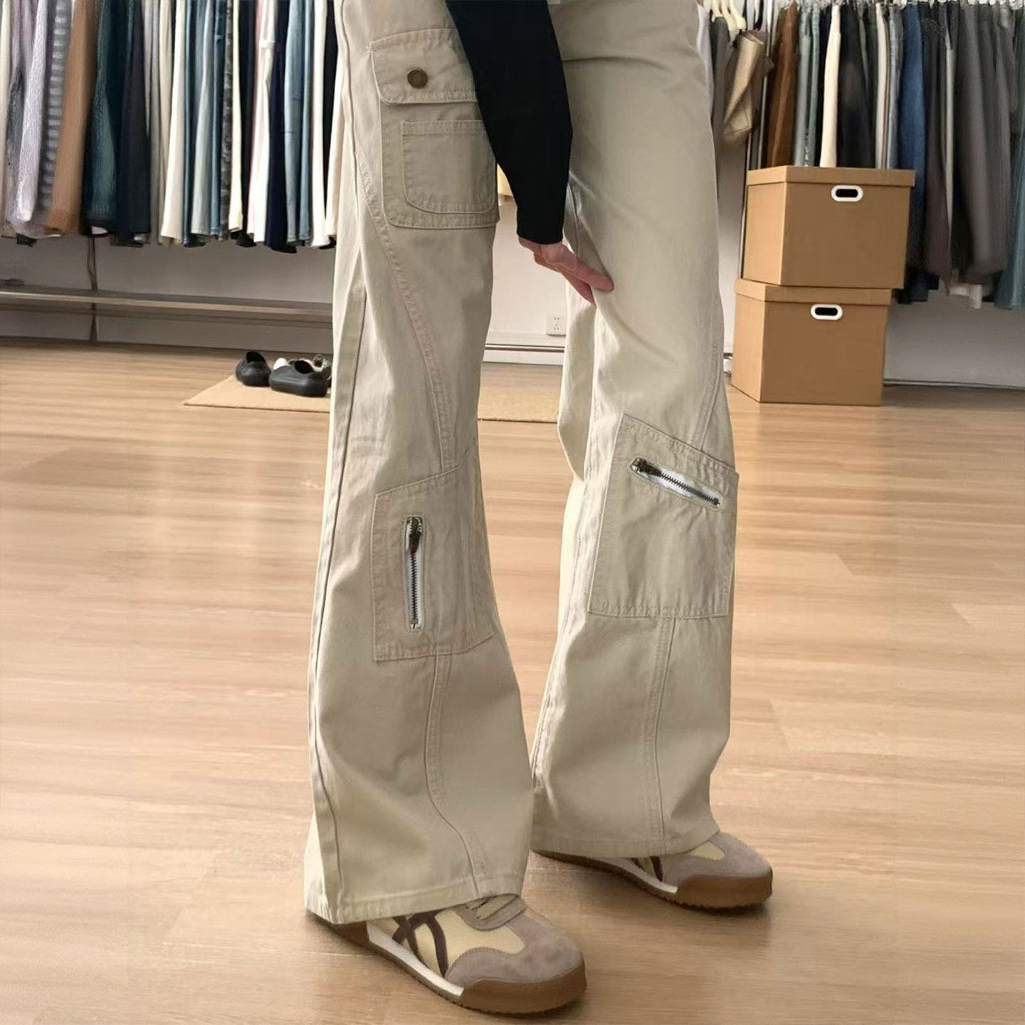 特大码女装胖mm美式微喇牛仔裤女2026新款学生显瘦工装风喇叭裤子,女装/女士精品,大码裤装,淘宝优惠券,粉丝福利购,淘宝优惠卷