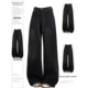 女装 高级感黑色牛仔裤 女胖mm美式 300斤大码 小众重工烫钻阔腿裤 子