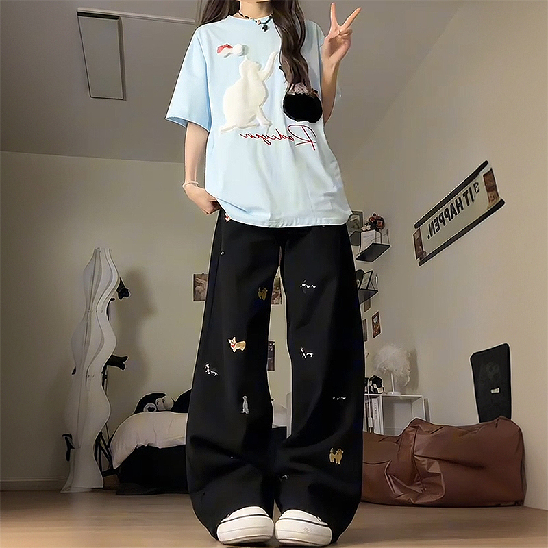 胖mm大码女装休闲百搭学生裤子女