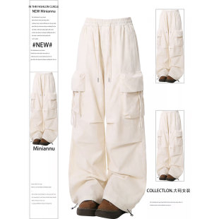 直筒裤 大码 女胖mm梨型身材遮肉显瘦工装 学院风运动休闲卫裤 子 女装