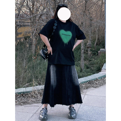 特大码美式高街vibe显瘦休闲半裙