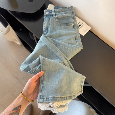 300斤大码女装韩版宽松牛仔裤女