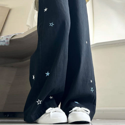 特大码黑色裤子女2026新款牛仔裤