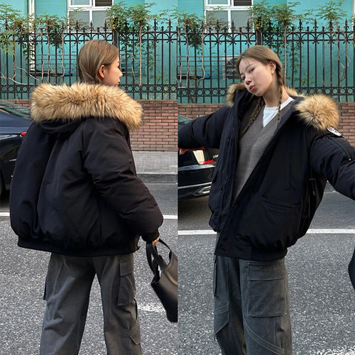 特大码美式ins保暖加厚羽绒棉服