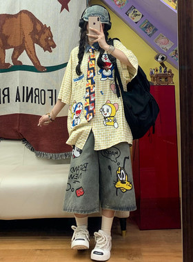 300斤特大码美式辣妹风休闲裤女