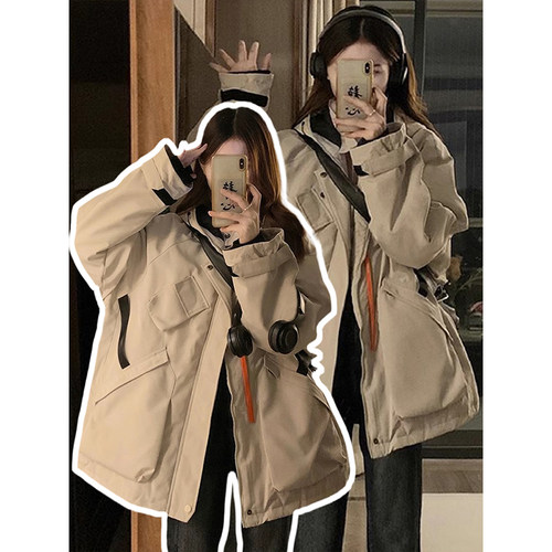 特大码美式ins防风保暖棉服外套