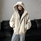 复古高街座山雕宽松保暖棉服女款 胖mm大码 绝美厚外套女秋冬新款 潮