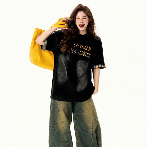 胖mm特大码学院风甜酷高街上衣女