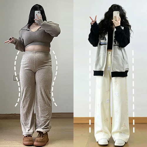 胖mm大码慵懒风时尚休闲牛仔裤女