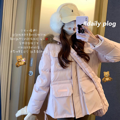 大码韩版ins超好看保暖羽绒棉服