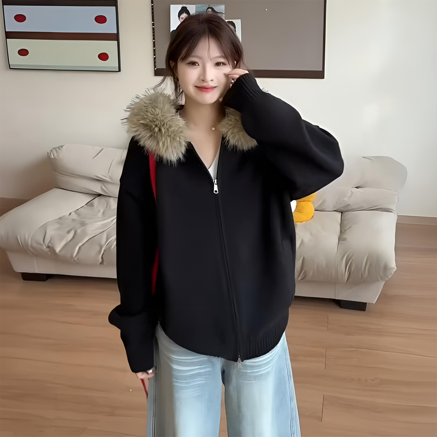 300斤特大码时尚百搭开衫外套女