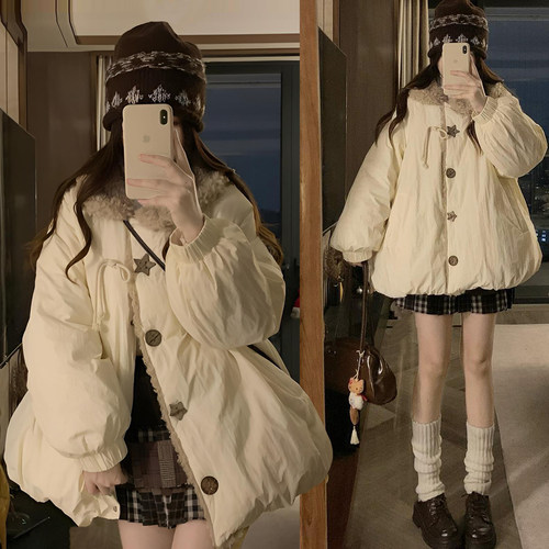 300斤特大码女装韩版慵懒风棉服