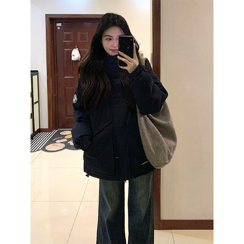特大码韩系ins高级感学院风棉衣