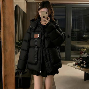 特大码女装胖mm韩系超好看羽绒棉服女黑色保暖独特漂亮冬装厚外套
