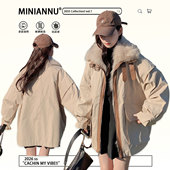特大码 胖mm洋气百搭加厚棉服女2026超火减龄外套保暖宽松时尚 棉袄