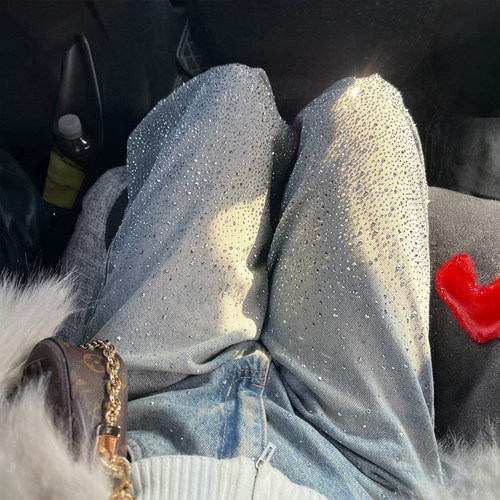 大码胖mm辣妹风宽松显瘦阔腿裤女