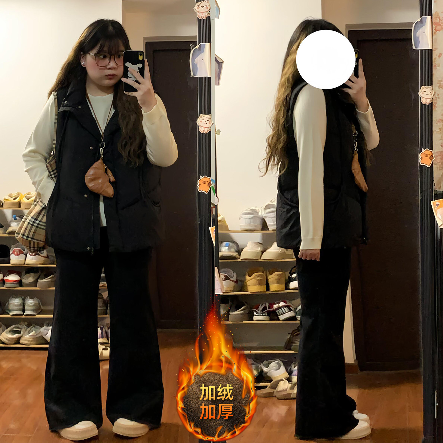 300斤大码女装黑色弹力加绒牛仔裤女胖mm高级感显瘦加厚微喇裤子,女装/女士精品,大码裤装,淘宝优惠券,粉丝福利购,淘宝优惠卷