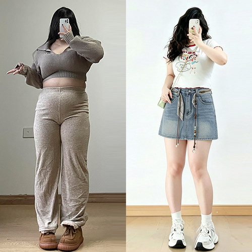 特大码胖mm时尚百搭牛仔短裙裤女
