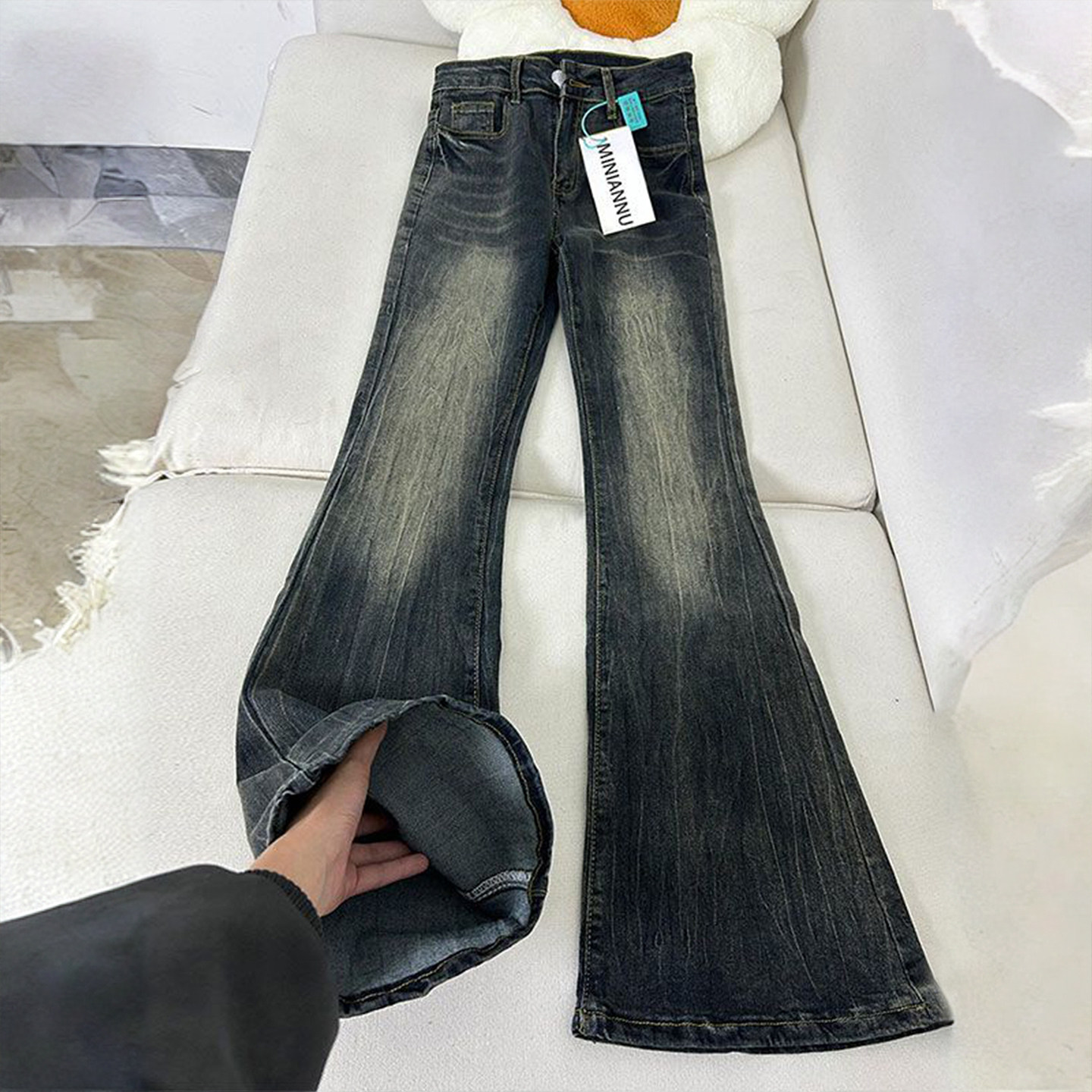 300斤大码女装高腰弹力牛仔裤女胖mm高街显瘦辣妹风学生微喇裤子,女装/女士精品,大码裤装,淘宝优惠券,粉丝福利购,淘宝优惠卷