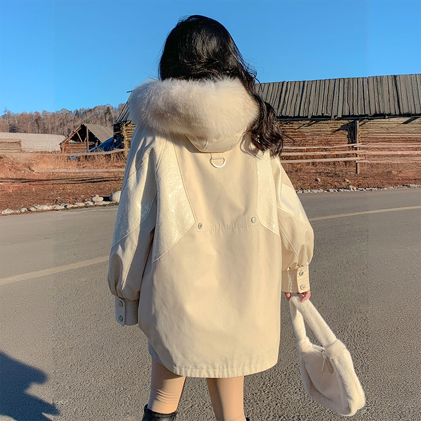 胖mm大码宽松显瘦百搭棉服外套女