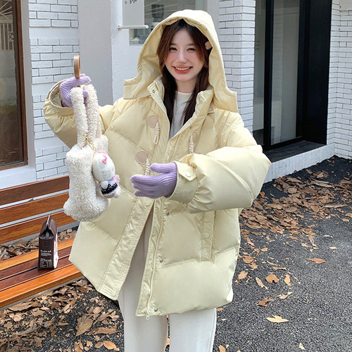 特大码胖mm简约百搭设计感棉衣女