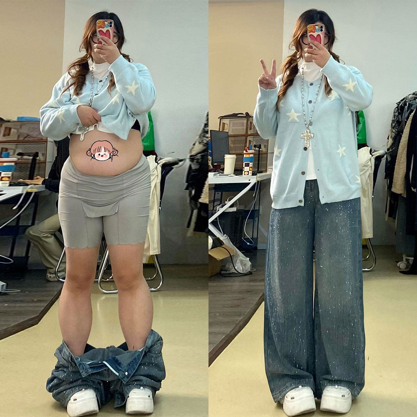 大码女装胖mm版型超好看的牛仔裤女2026春季新款美式穿搭阔腿裤子,女装/女士精品,大码裤装,淘宝优惠券,粉丝福利购,淘宝优惠卷