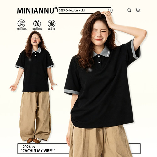 大码女装胖mm松弛感高知小资上衣