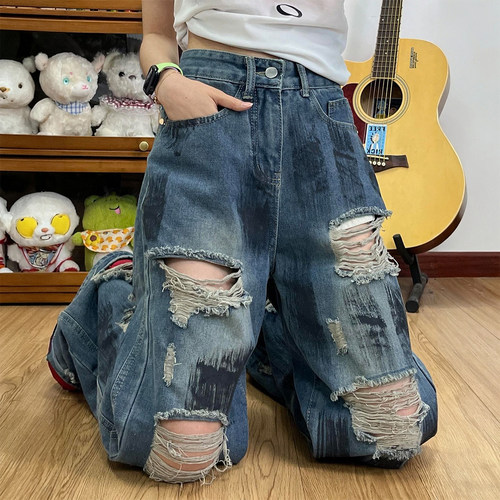 300斤特大码高腰宽松休闲裤子女
