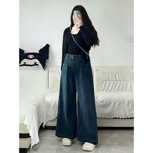 特大码美式ins宽松休闲百搭女裤