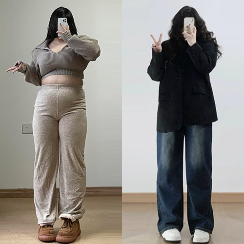 时尚高级感大码胖mm巨好看裤子女