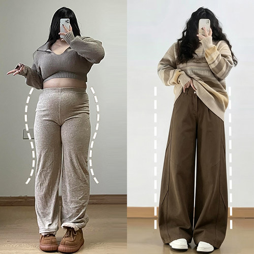 大码胖mm慵懒风时尚休闲牛仔裤女