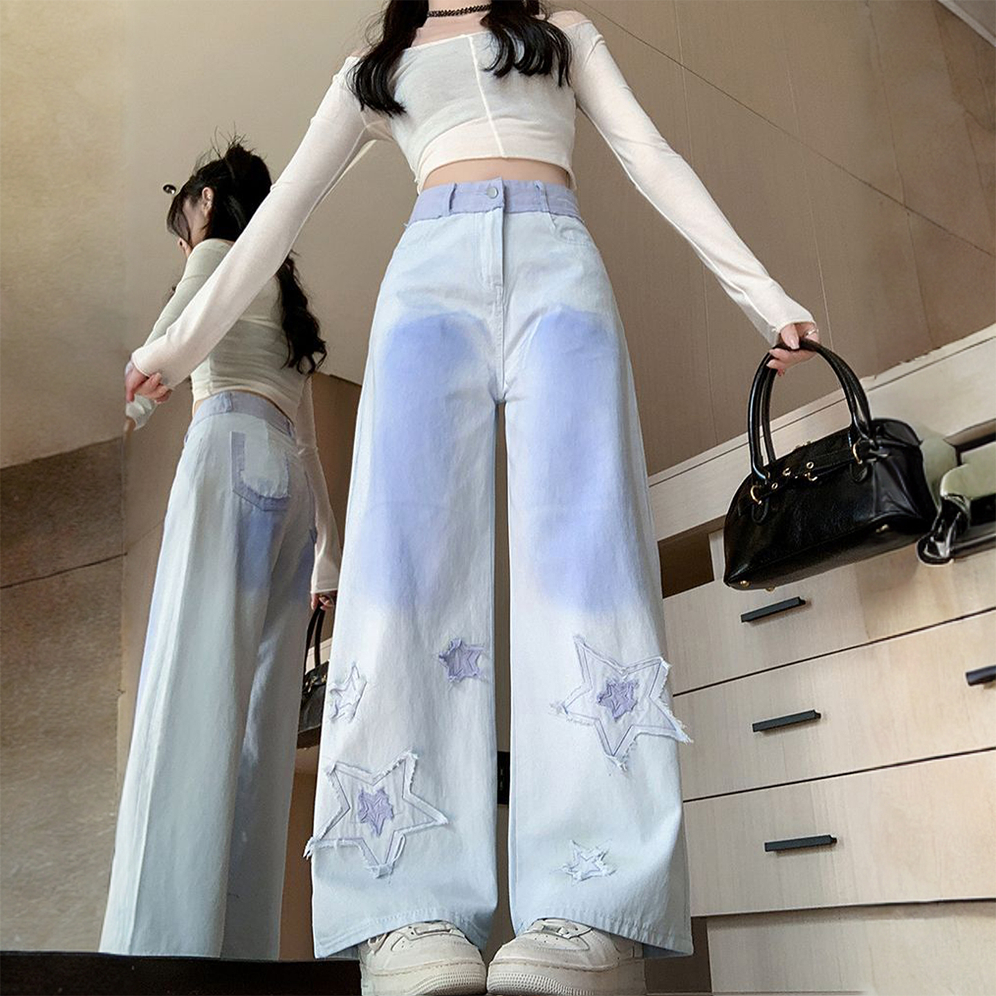 300斤特大码高腰宽松百搭长裤子