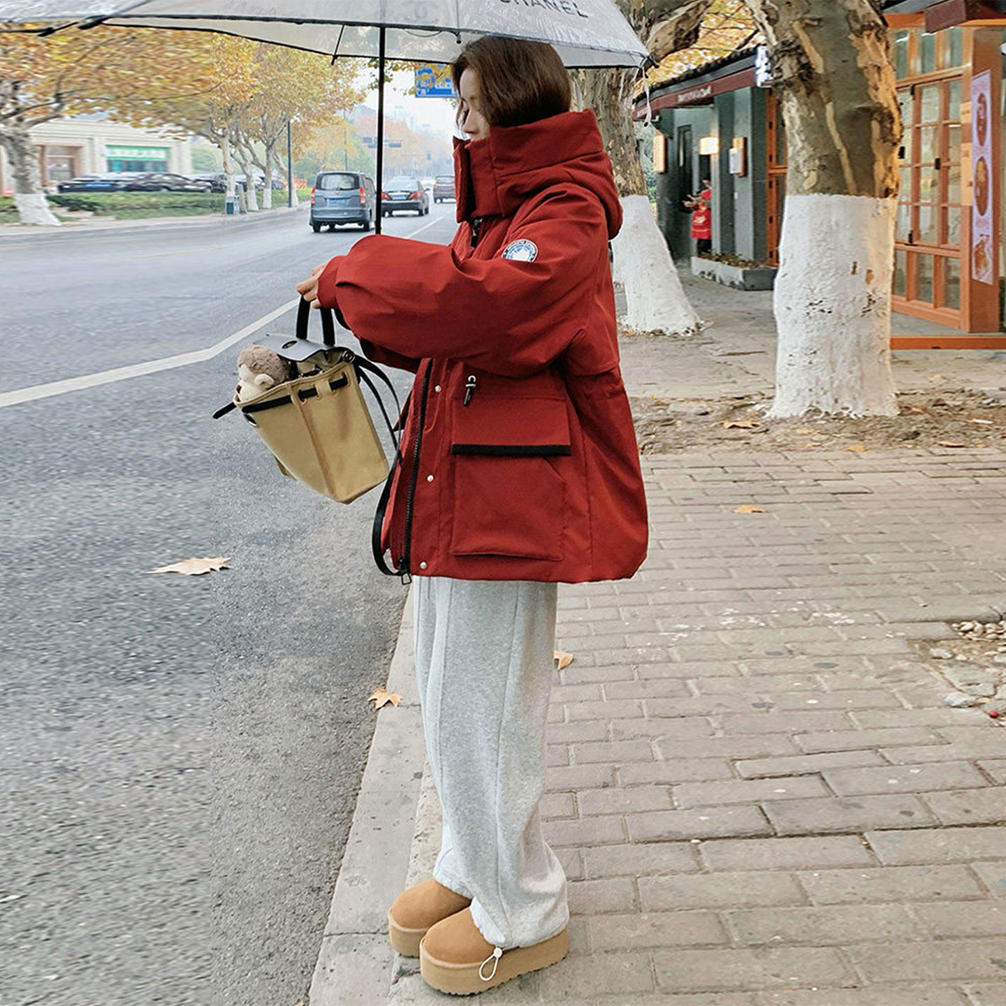 胖mm大码女装红色加厚保暖派克棉服女冬季休闲百搭高级感连帽外套,女装/女士精品,大码棉服,淘宝优惠券,粉丝福利购,淘宝优惠卷